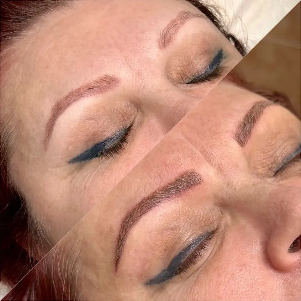 before and after microblade